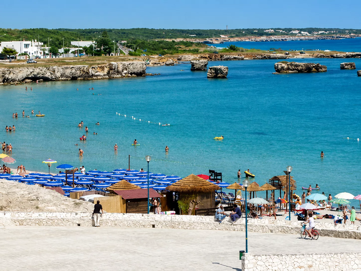 Panorama di San foca - la spiaggia
