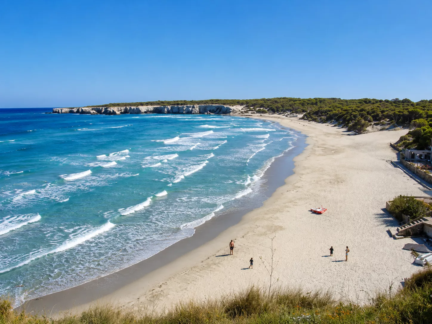 Spiaggia in inverno di torre dell'orso